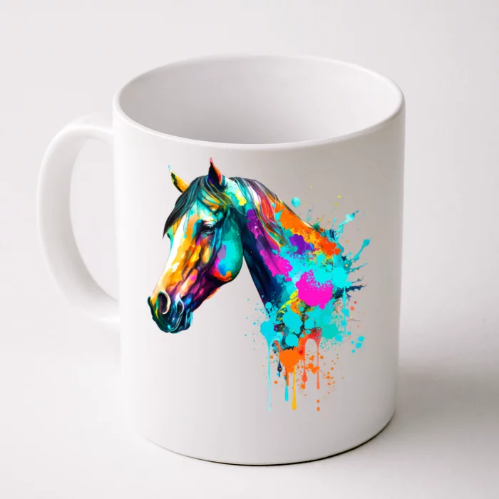 Watercolor Horse Head Front & Back Coffee Mug