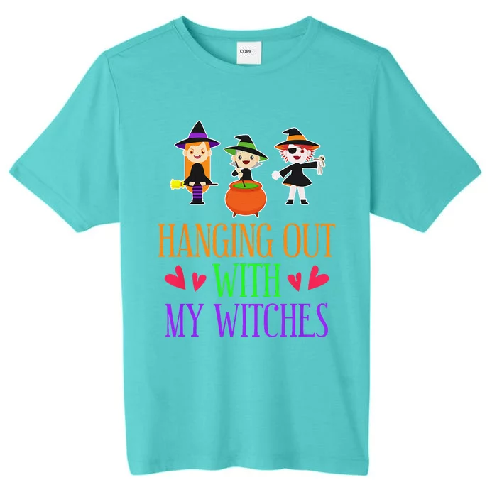 Witch Halloween Hanging Out With My Witches ChromaSoft Performance T-Shirt