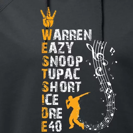 Westside hip hop rap music legends Performance Fleece Hoodie