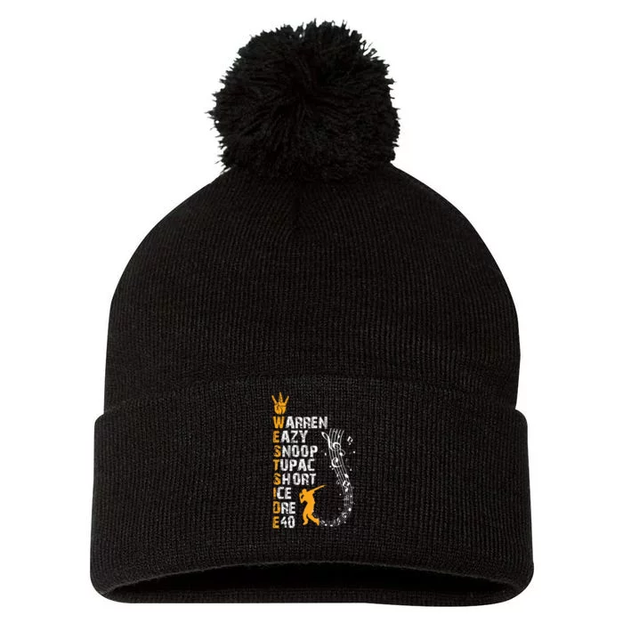 Westside hip hop rap music legends Pom Pom 12in Knit Beanie