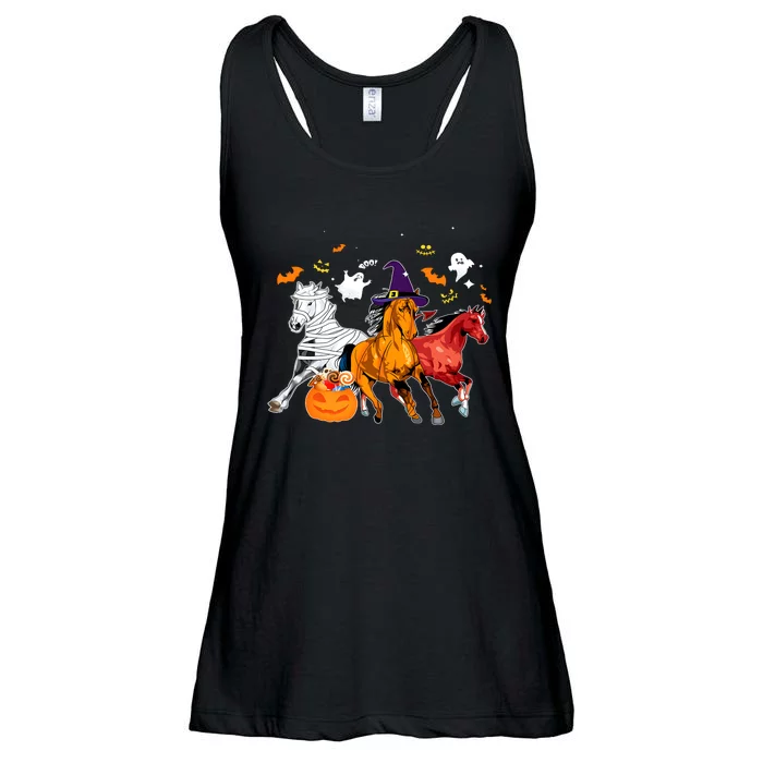 Witch Horse Halloween Spooky Season Ladies Essential Flowy Tank