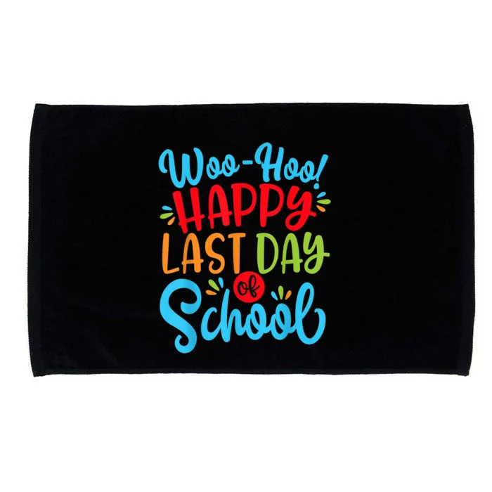 Woo Hoo Happy Last Day Of School | Fun Teacher Student Microfiber Hand Towel