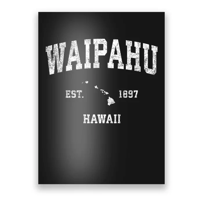 Waipahu Hawaii Hi Vintage Athletic Sports Poster