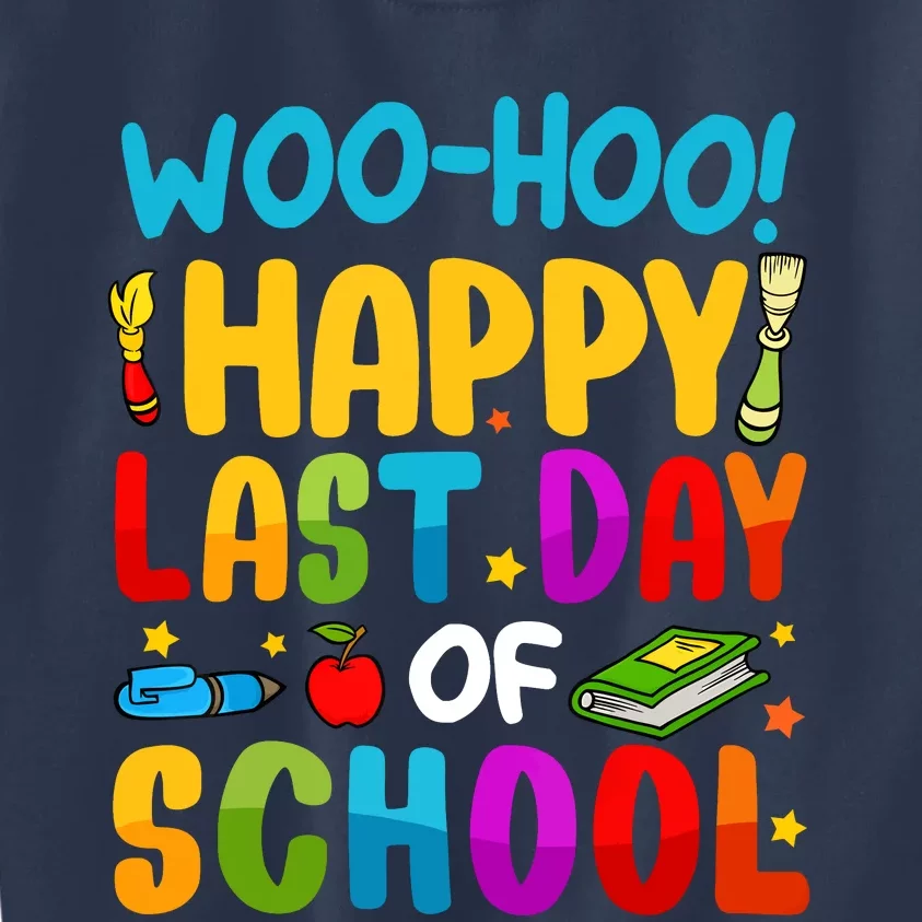 Woo Hoo Happy Last Day Of School For Teachers Students Kids Sweatshirt