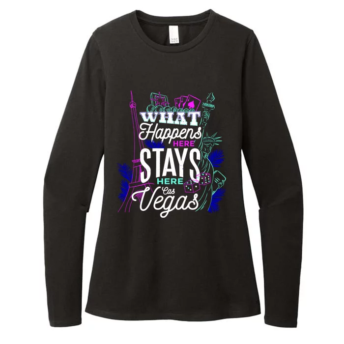 What Happens Here Stays Here Las Vegas NV Vacation Womens CVC Long Sleeve Shirt