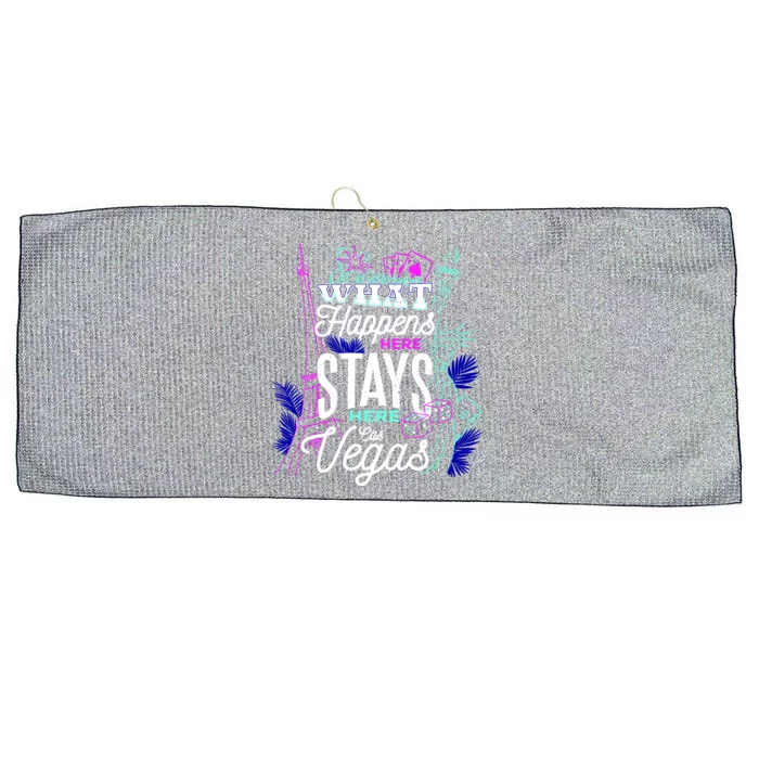 What Happens Here Stays Here Las Vegas NV Vacation Large Microfiber Waffle Golf Towel