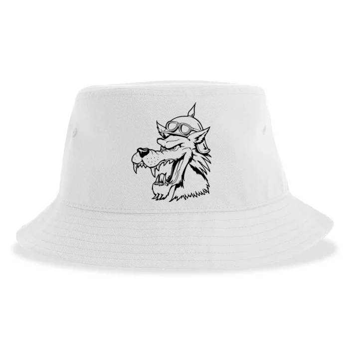 Wolf Head Head Sustainable Bucket Hat