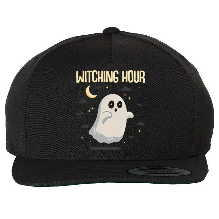 Witching Hour Halloween Ghost Spirits Cute Gift Wool Snapback Cap