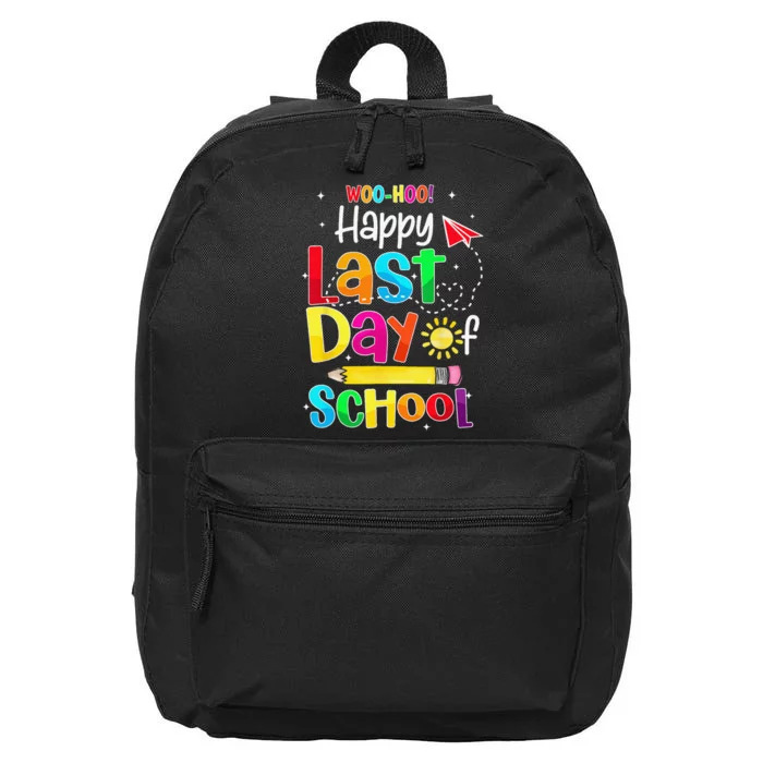 Woo Hoo Happy Last Day of School For Teachers Students 16 in Basic Backpack