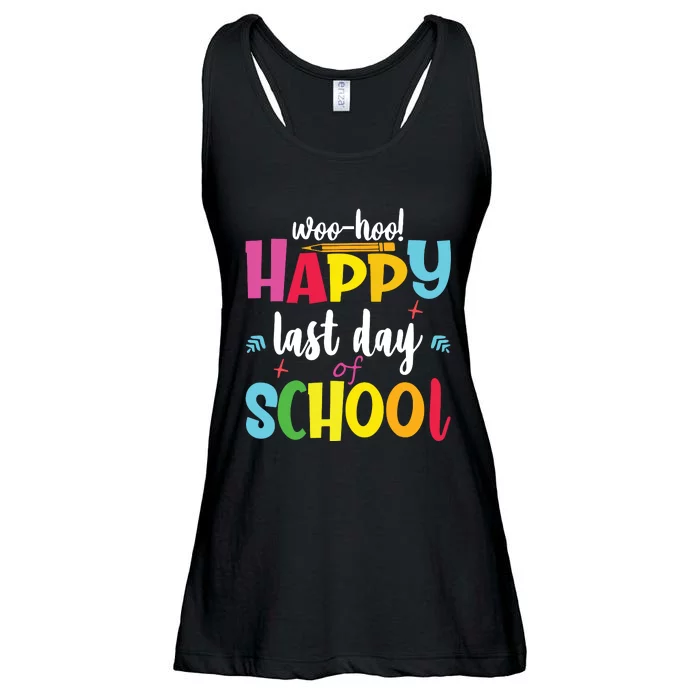 Woo Hoo Happy Last Day Of School For Teachers Students Ladies Essential Flowy Tank