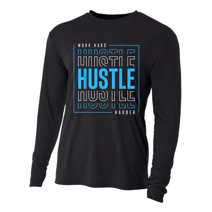 Work Hard Hustle Harder Cooling Performance Long Sleeve Crew