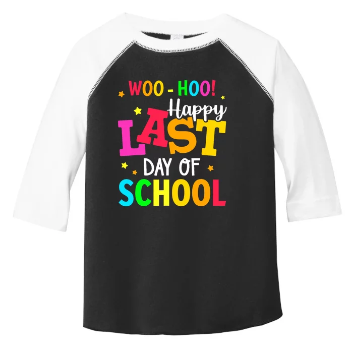 Woo Hoo Happy Last Day of School For Teachers Students Toddler Fine Jersey T-Shirt