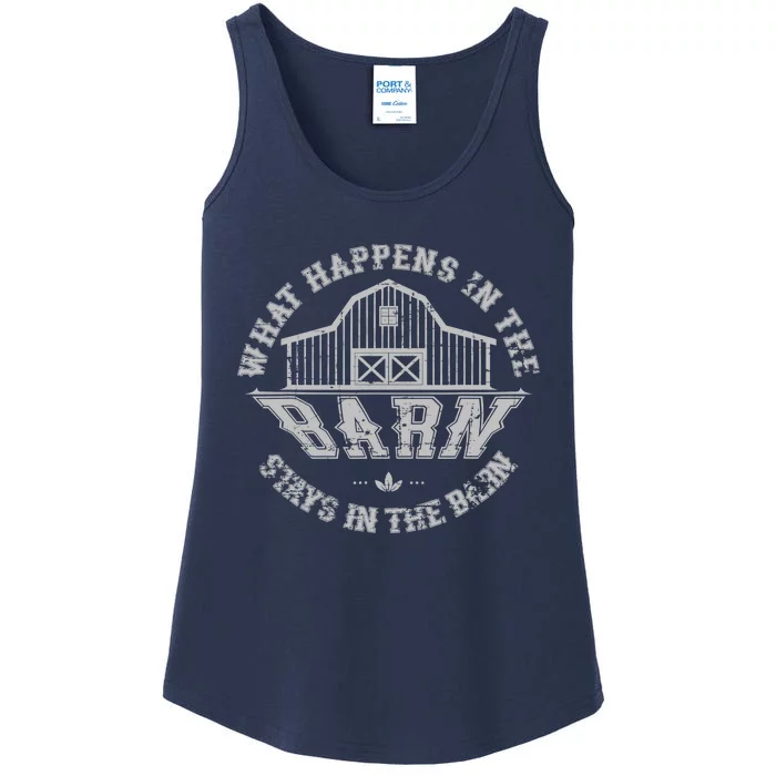 What Happens In The Barn Stays In The Barn Farmer Stories Ladies Essential Tank