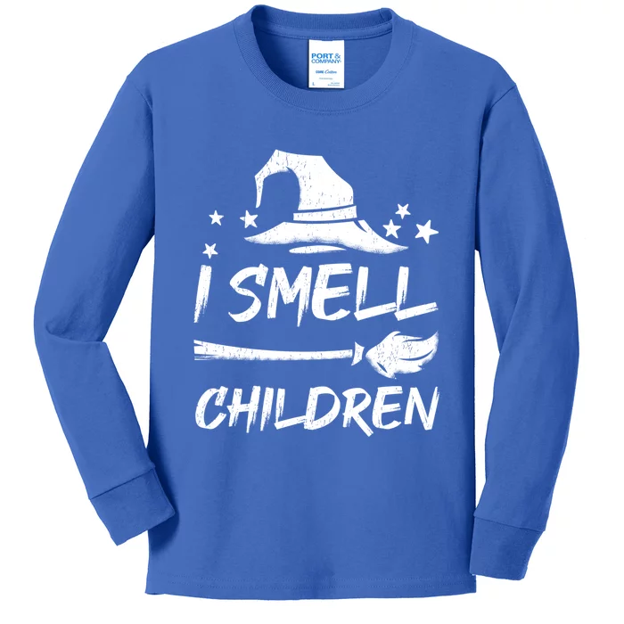 Witch Hat I Smell Children Witches Halloween Gift Kids Long Sleeve Shirt