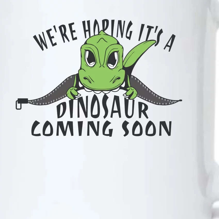 We're Hoping It's A Dinosaur Coming Soon Pregnancy Announcement Black Color Changing Mug