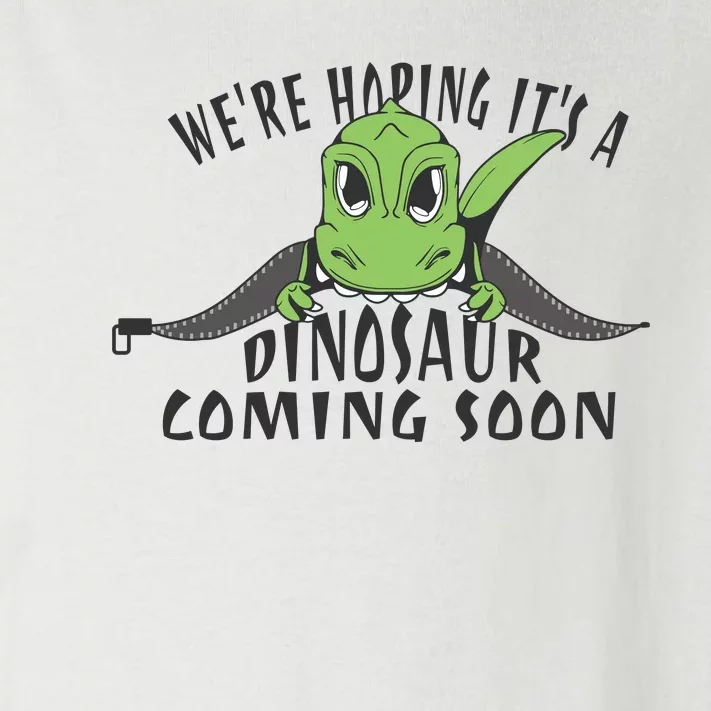 We're Hoping It's A Dinosaur Coming Soon Pregnancy Announcement Toddler Long Sleeve Shirt