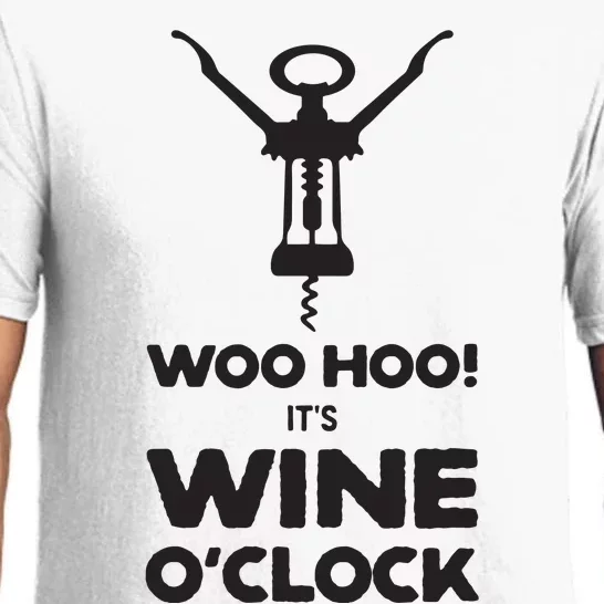 Woo Hoo Its Wine OClock Funny Wine Lover Pajama Set