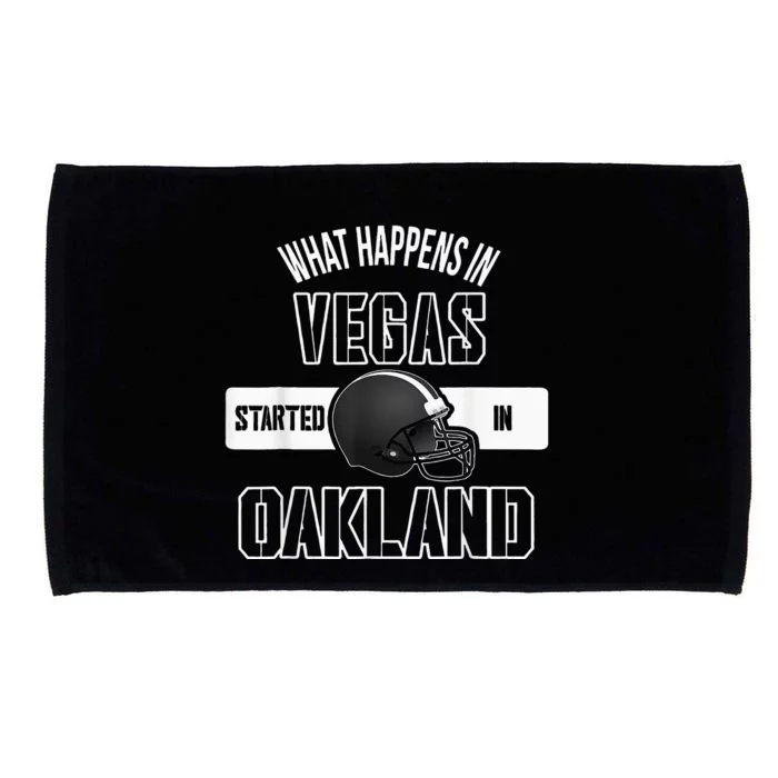 What Happens In Vegas Started In Oakland Perfect Sporty Gift Microfiber Hand Towel