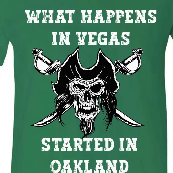 What Happens In Vegas Started In Oak Town V-Neck T-Shirt