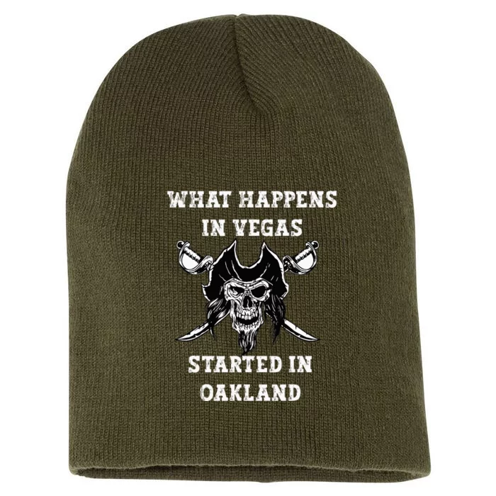 What Happens In Vegas Started In Oak Town Short Acrylic Beanie