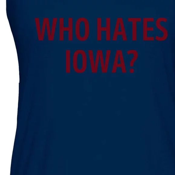 Who Hates Iowa Wehateiowa 00 Classic Front & Back Ladies Essential Flowy Tank