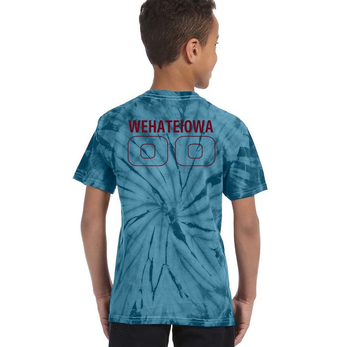 Who Hates Iowa Wehateiowa 00 Classic Front & Back Kids Tie-Dye T-Shirt