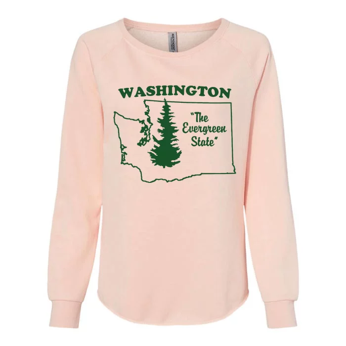 Washington Home I Love Wa Evergreen State Womens California Wash Sweatshirt