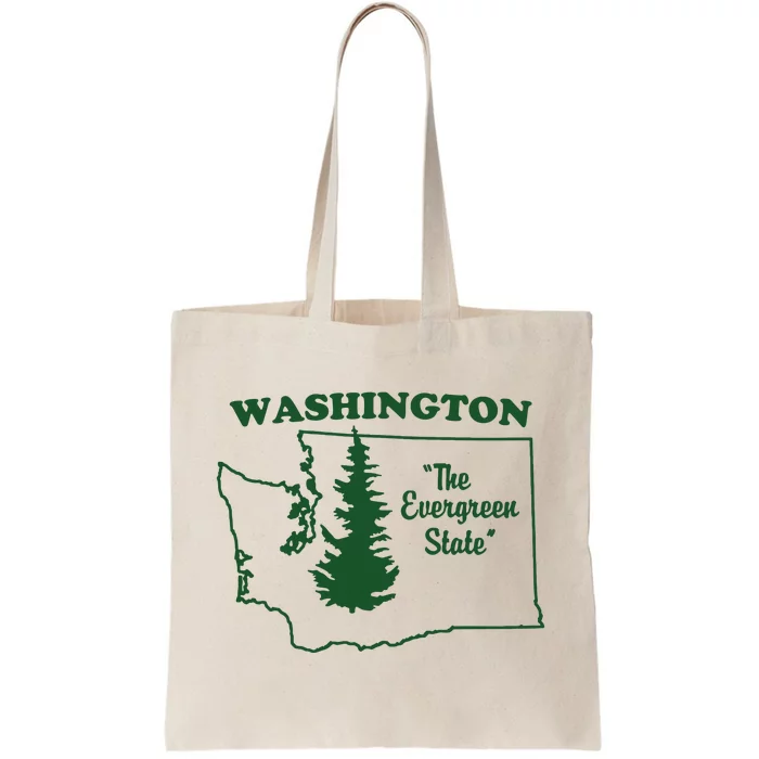 Washington Home I Love Wa Evergreen State Tote Bag