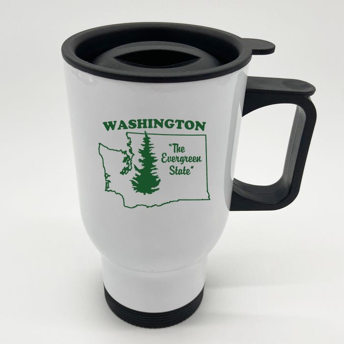 Washington Home I Love Wa Evergreen State Front & Back Stainless Steel Travel Mug