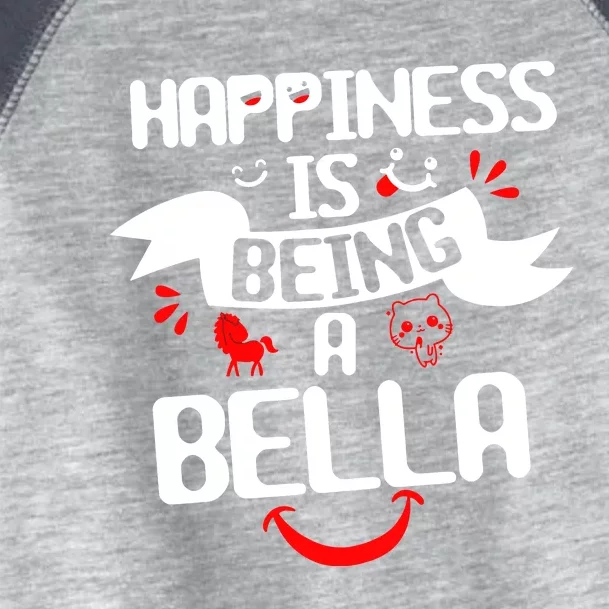 Women Happiness Is Being A Bella Best Grandma T Toddler Fine Jersey T-Shirt