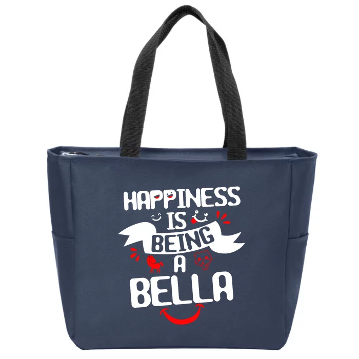 Women Happiness Is Being A Bella Best Grandma T Zip Tote Bag