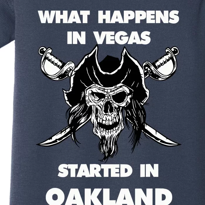 What Happens In Vegas Started In Oakland Gift Christmas Baby Bodysuit