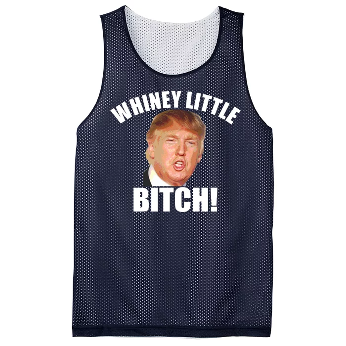 Whiney Little Bitch! Trump Hillary For President Mesh Reversible Basketball Jersey Tank