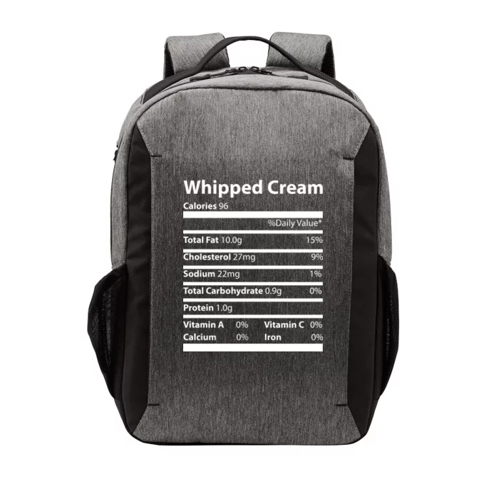 Whipped Cream Nutritional Facts Funny Thanksgiving Vector Backpack