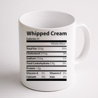 Whipped Cream Nutritional Facts Funny Thanksgiving Coffee Mug