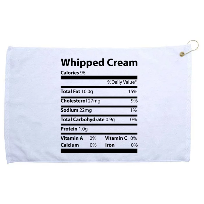 Whipped Cream Nutritional Facts Funny Thanksgiving Grommeted Golf Towel