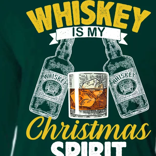 Whiskey Is My Christmas Spirit Cooling Performance Long Sleeve Crew