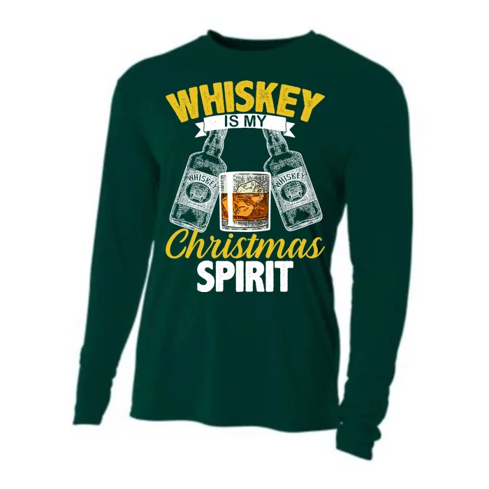 Whiskey Is My Christmas Spirit Cooling Performance Long Sleeve Crew