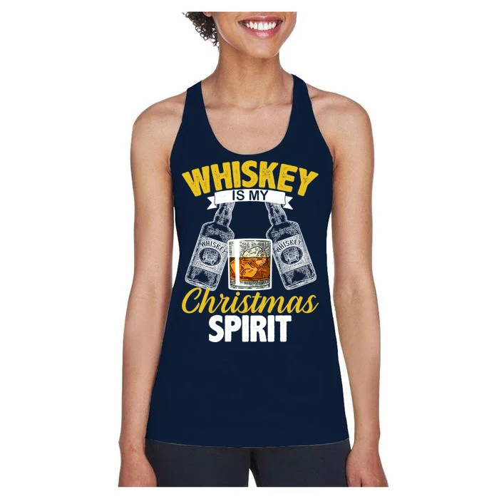 Whiskey Is My Christmas Spirit Women's Racerback Tank