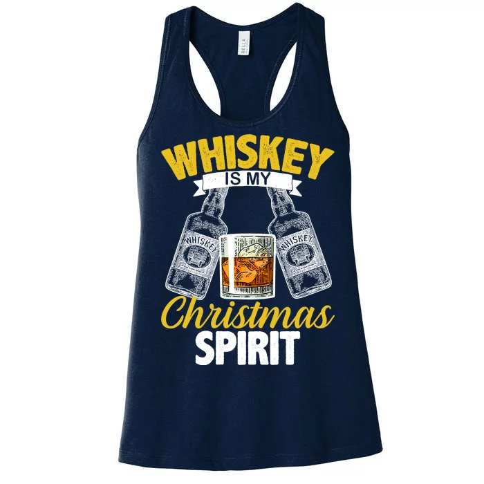 Whiskey Is My Christmas Spirit Women's Racerback Tank