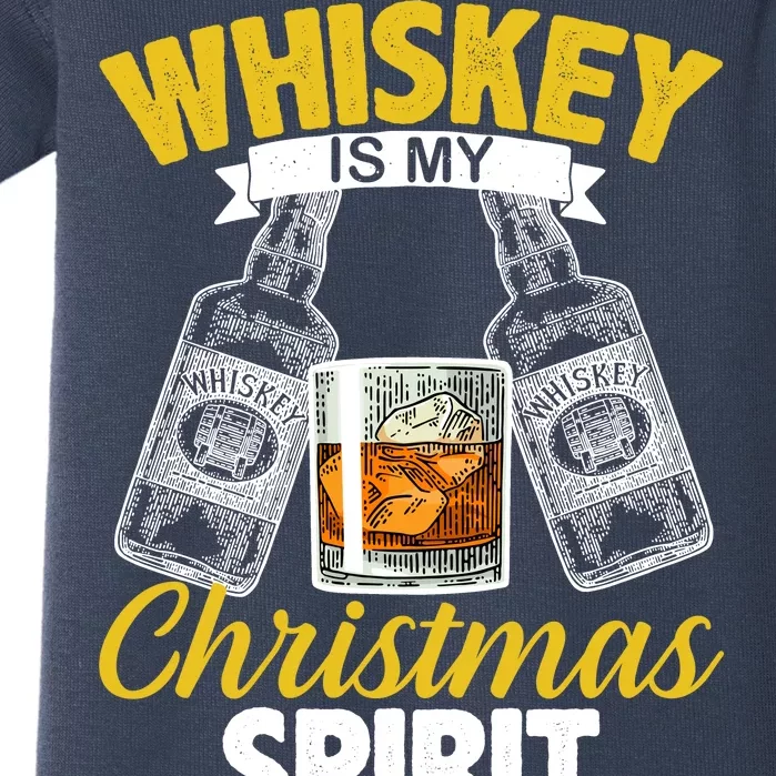 Whiskey Is My Christmas Spirit Baby Bodysuit