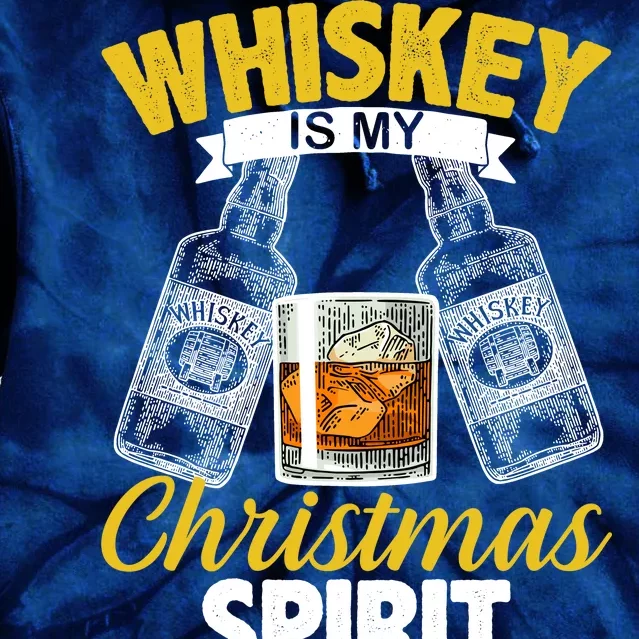 Whiskey Is My Christmas Spirit Tie Dye Hoodie