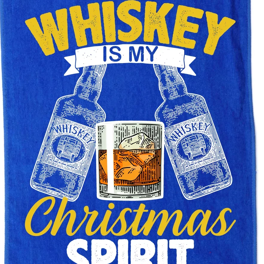 Whiskey Is My Christmas Spirit Platinum Collection Golf Towel