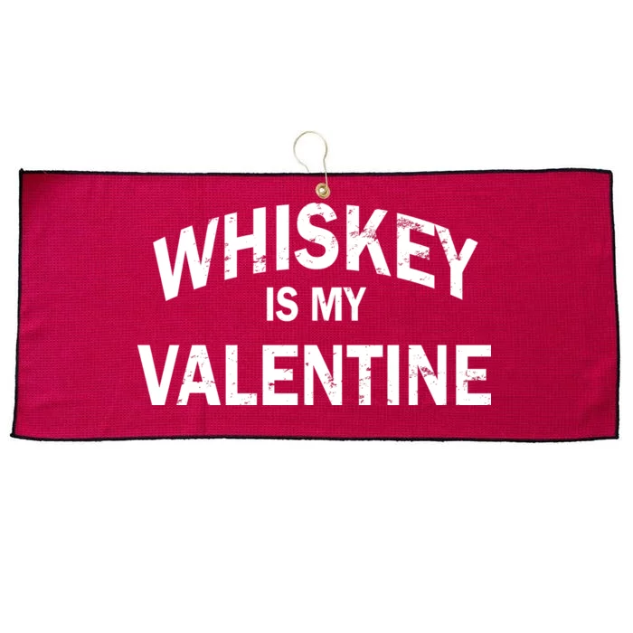 Whiskey Is My Valentine Large Microfiber Waffle Golf Towel