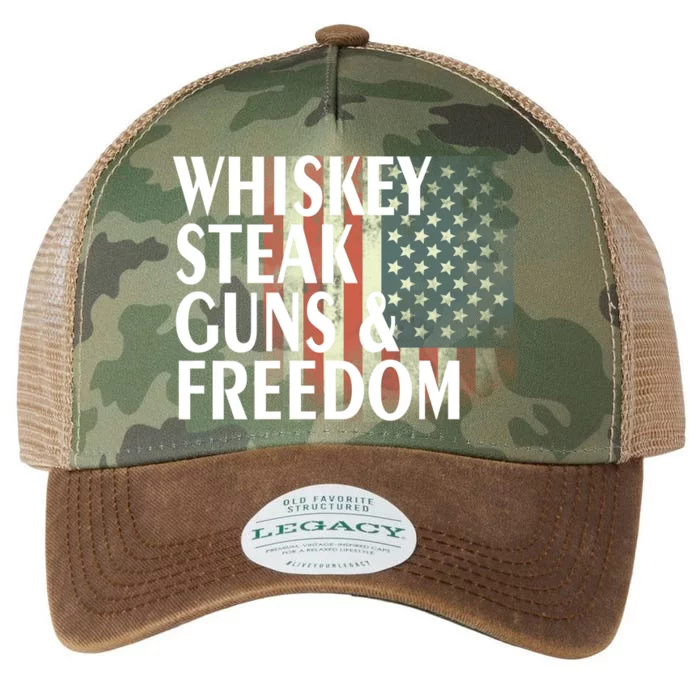 Whiskey Steak Guns And Freedom Legacy Tie Dye Trucker Hat