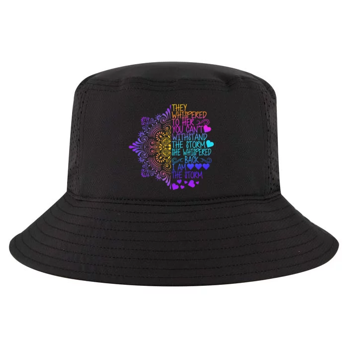 Whispered Back I Am The Storm Floral Cool Comfort Performance Bucket Hat