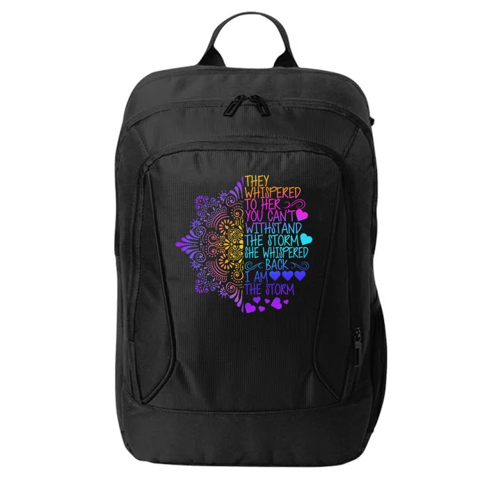 Whispered Back I Am The Storm Floral City Backpack