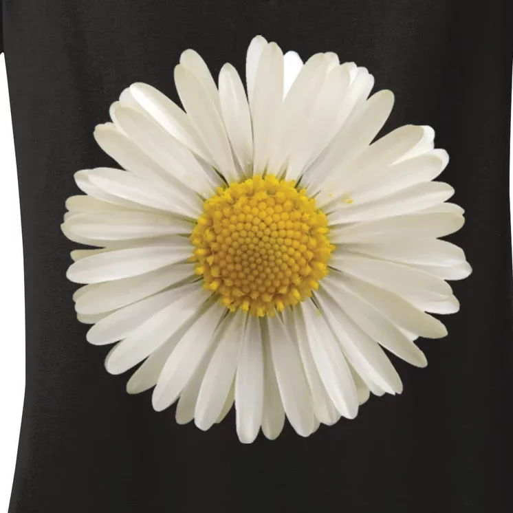 White Daisy Women's V-Neck T-Shirt