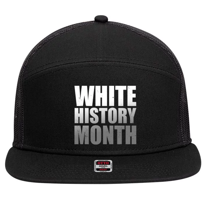 White History Month 7 Panel Mesh Trucker Snapback Hat