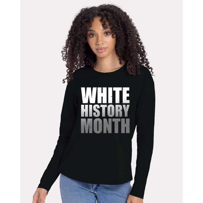 White History Month Womens Cotton Relaxed Long Sleeve T-Shirt